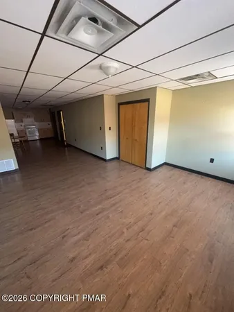 a view of a room with an empty space