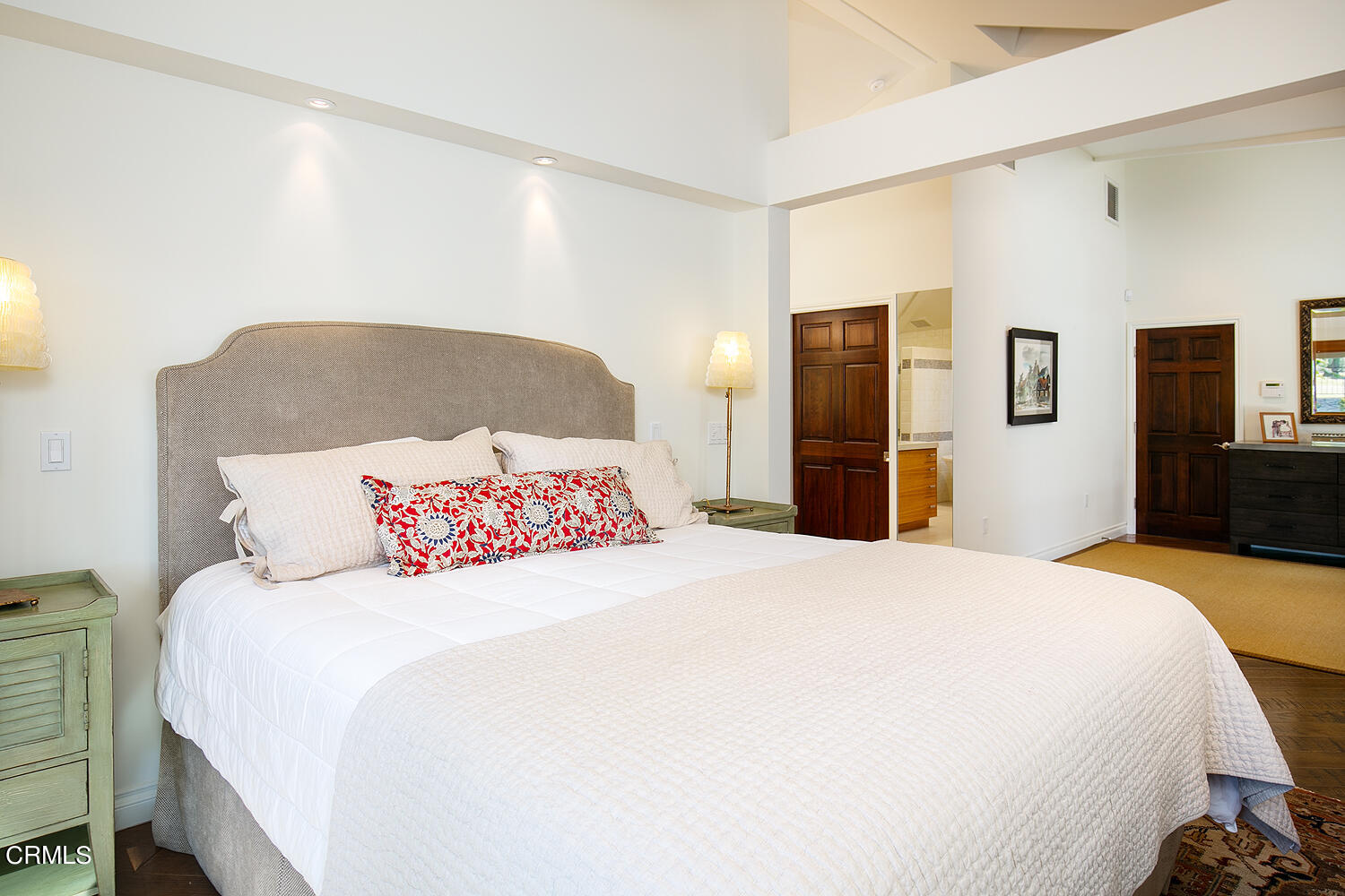 1563 Meadowbrook Road Altadena, CA 91001 - Photo 21 of 38 a bedroom with a bed and a large mirror