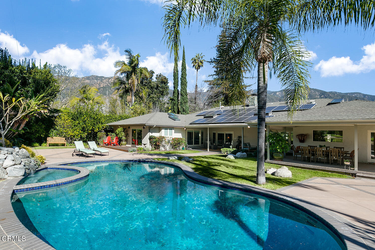 1563 Meadowbrook Road Altadena, CA 91001 - Photo 34 of 38 a view of a patio with swimming pool table and chairs