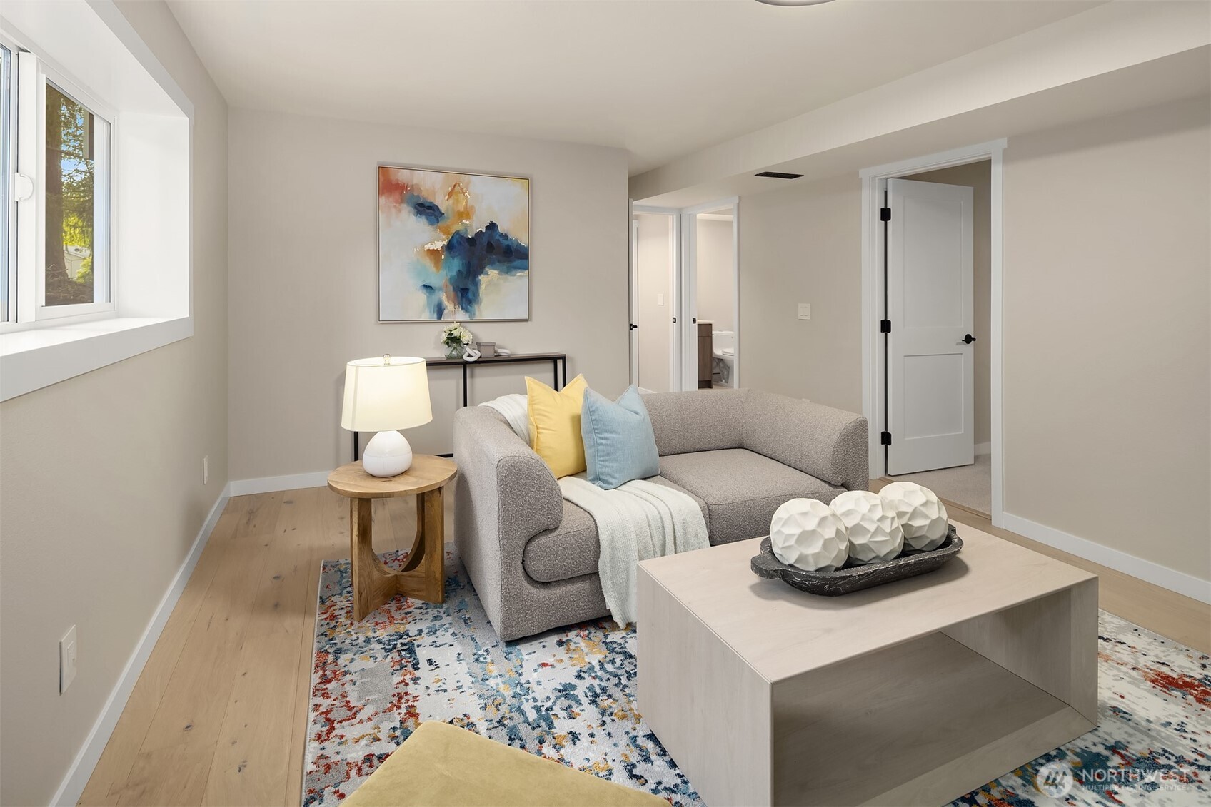 16914 28th Drive Southeast Bothell, WA 98012 - Photo 22 of 30 a living room with furniture and wooden floor