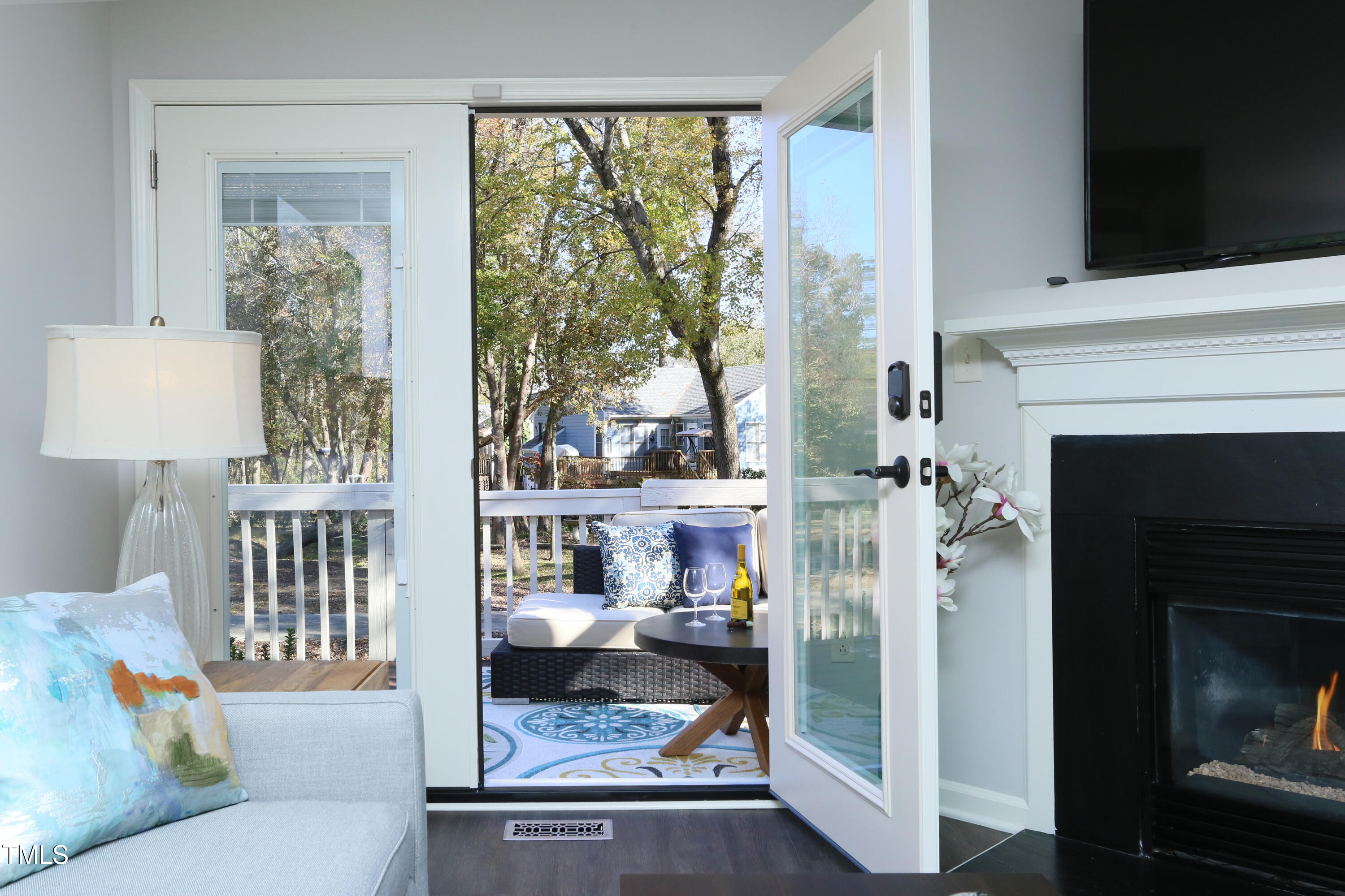 1620 Oakland Hills Way Raleigh, NC 27604 - Photo 2 of 23 a living room with furniture and a fireplace