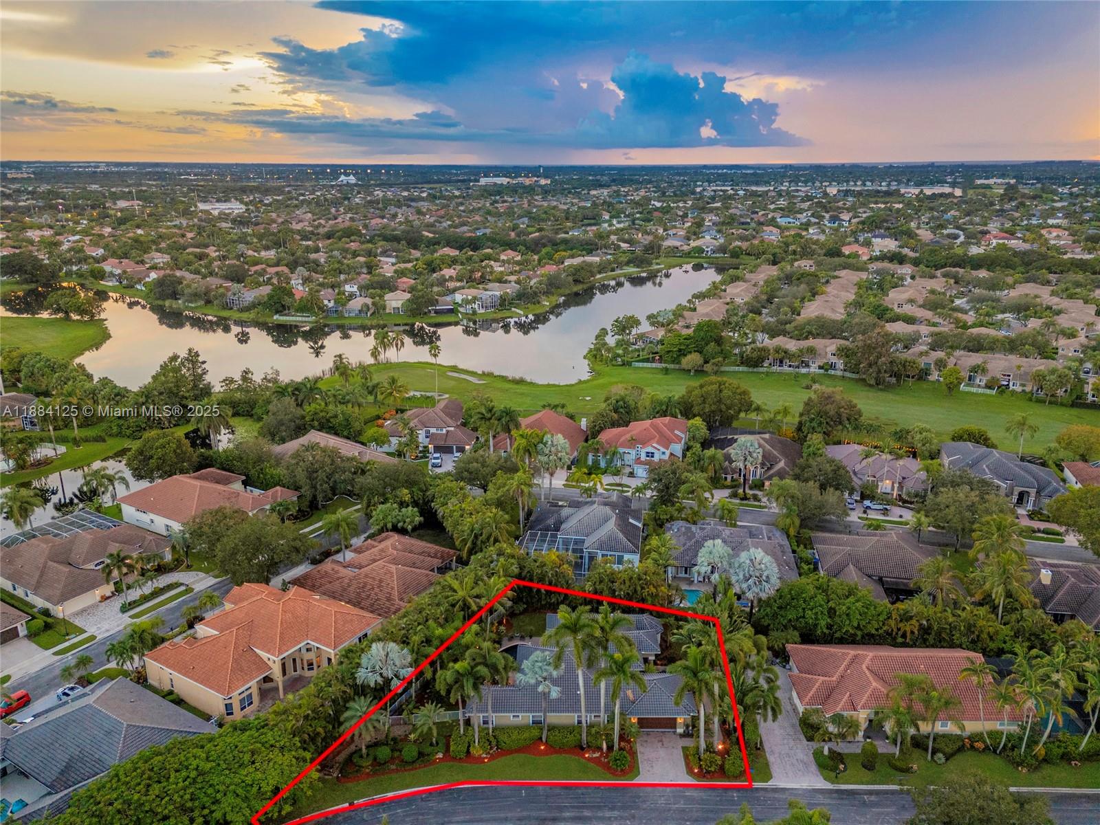 1100 Southwest 156th Avenue Pembroke Pines, FL 33027 - Photo 86 of 86 an aerial view of residential houses with outdoor space and river