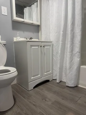 a bathroom with a toilet and a sink