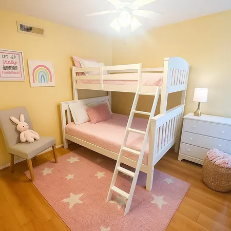 an empty room with wooden floor