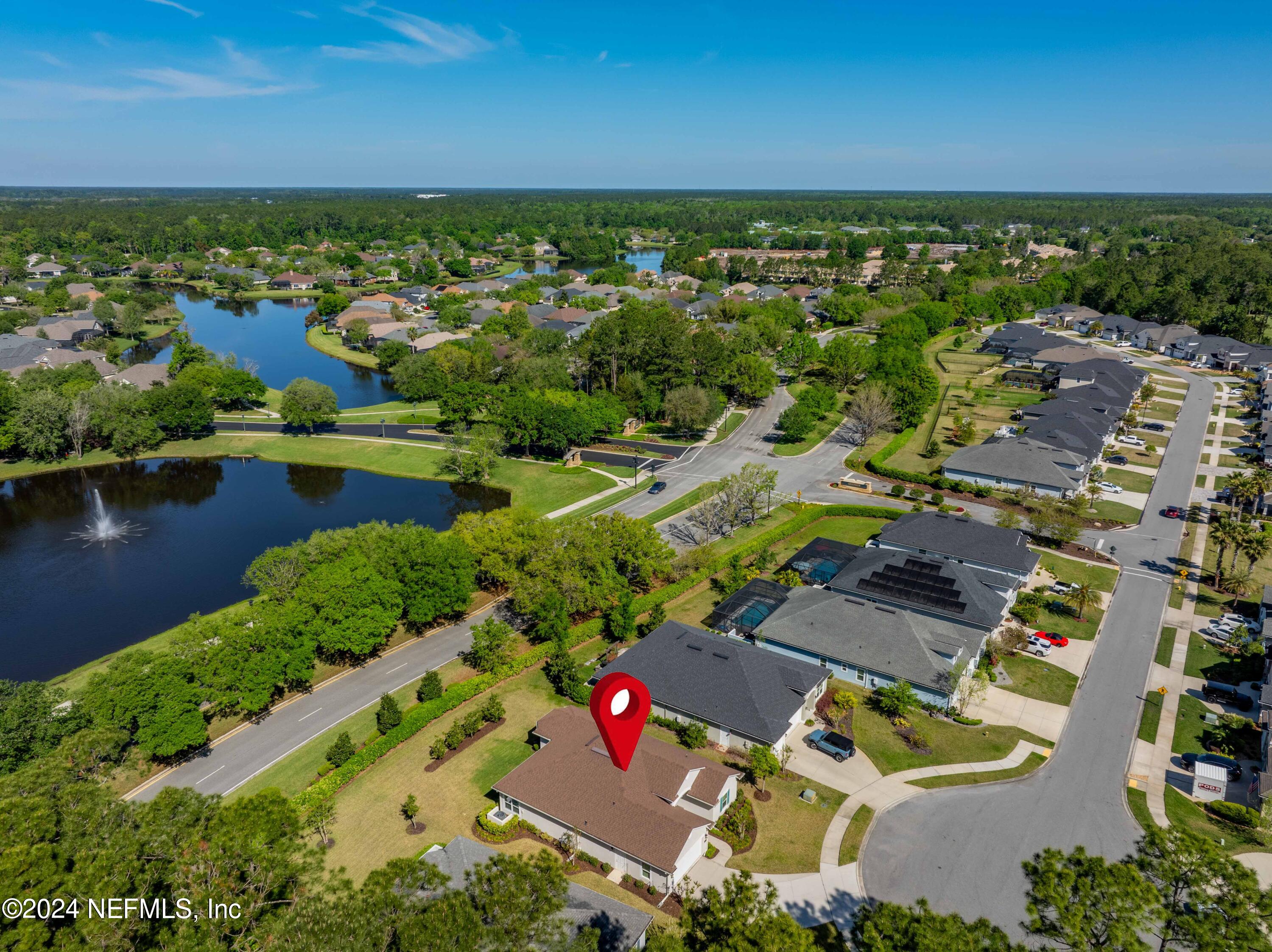 15 Greenview Lane St. Augustine, FL 32092 - Photo 39 of 41 an aerial view of residential houses with outdoor space and river
