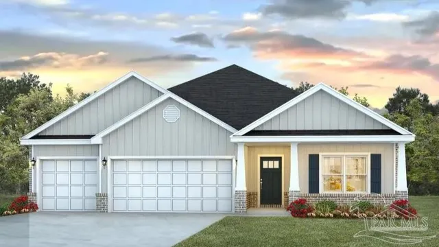 a view of a house with garden