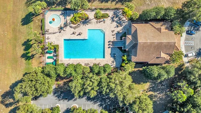 an aerial view of a park