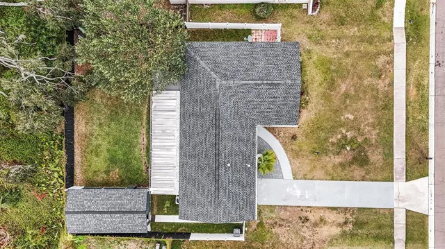 an aerial view of multiple house