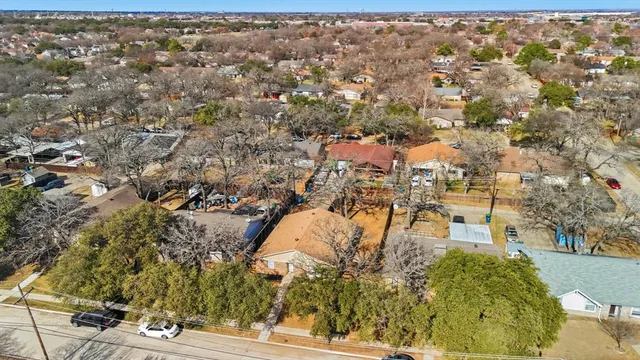 an aerial view of multiple house
