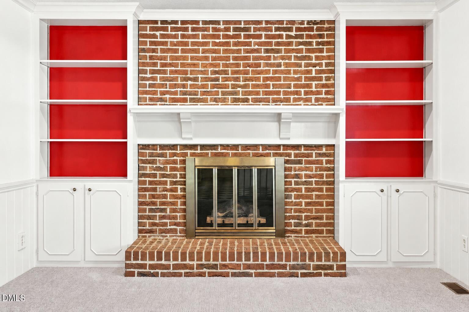 4605 Old Village Road Raleigh, NC 27612 - Photo 10 of 44 Masonry Fireplace w/Gas Logs