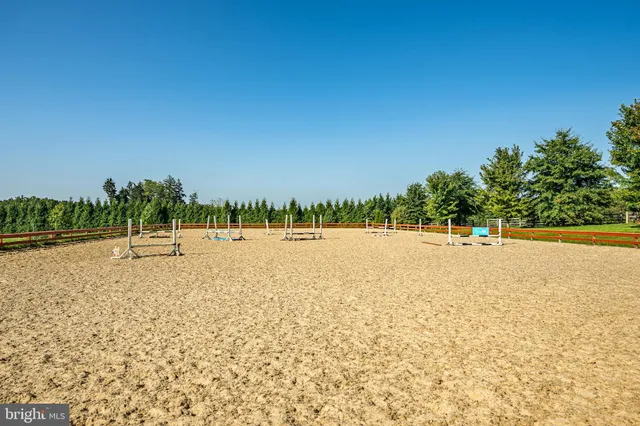 a view of a golf course with a lake