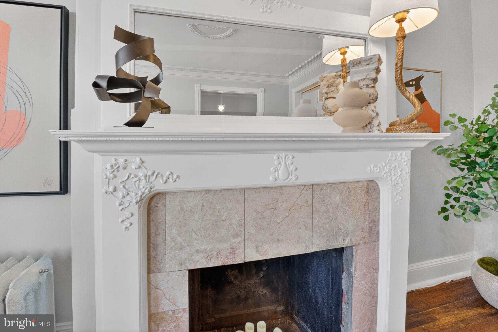 216 N Street Northwest Washington, DC 20001 - Photo 5 of 30 a close view of a fireplace in a room