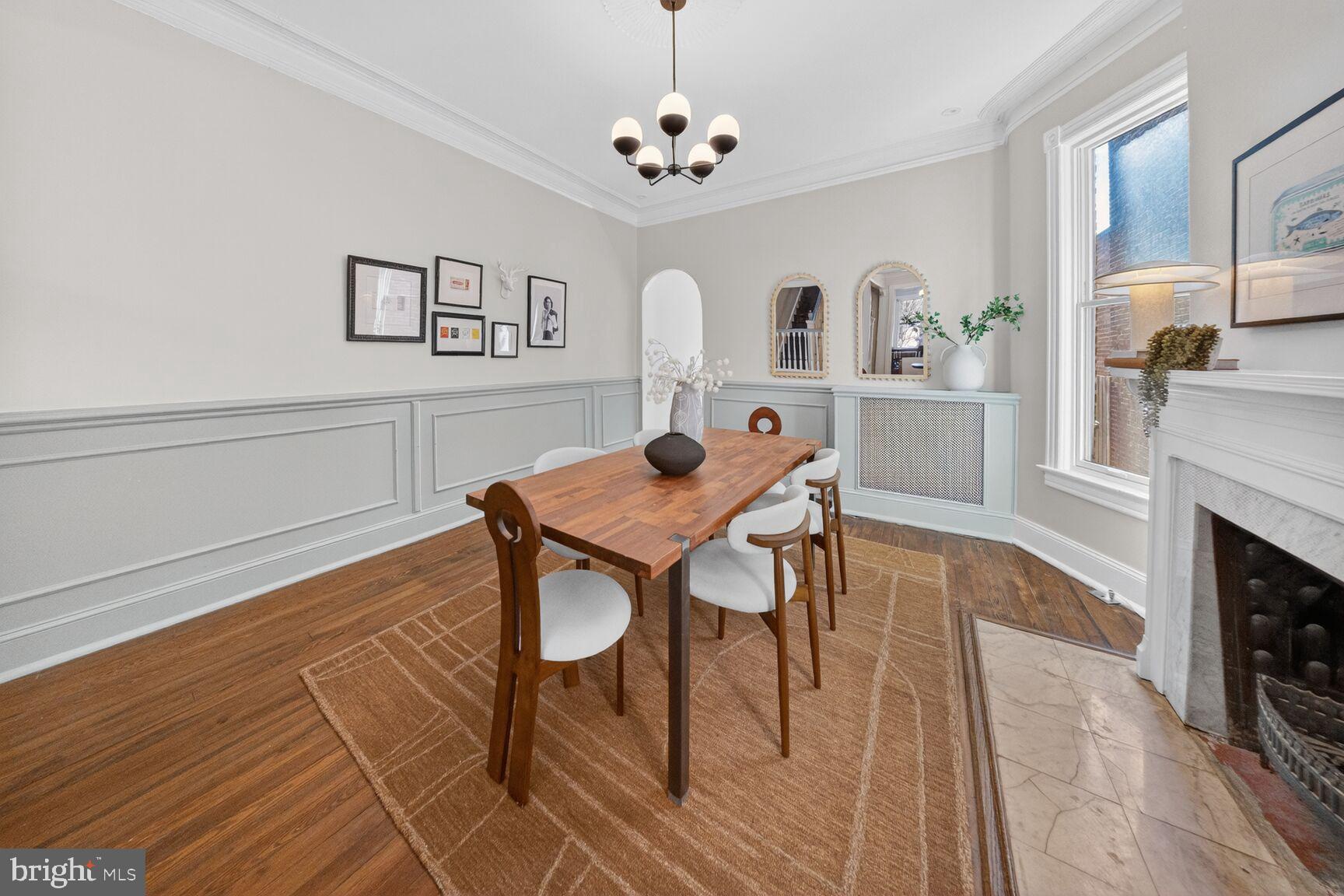 216 N Street Northwest Washington, DC 20001 - Photo 9 of 30 a view of a dining room with furniture and wooden floor