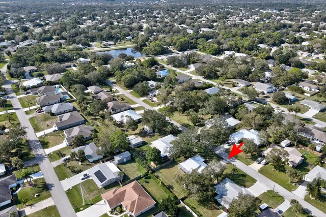 an aerial view of multiple house