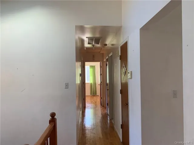 a view of a hallway with a elevator