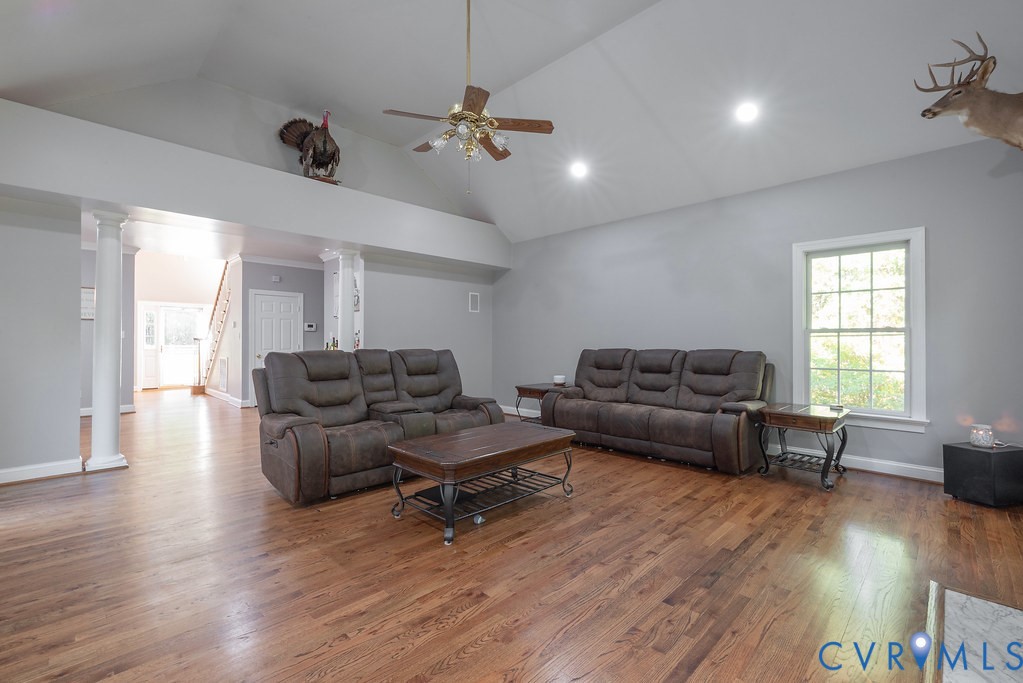 15438 West Patrick Henry Road Montpelier, VA 23192 - Photo 20 of 45 a living room with furniture and a wooden floor