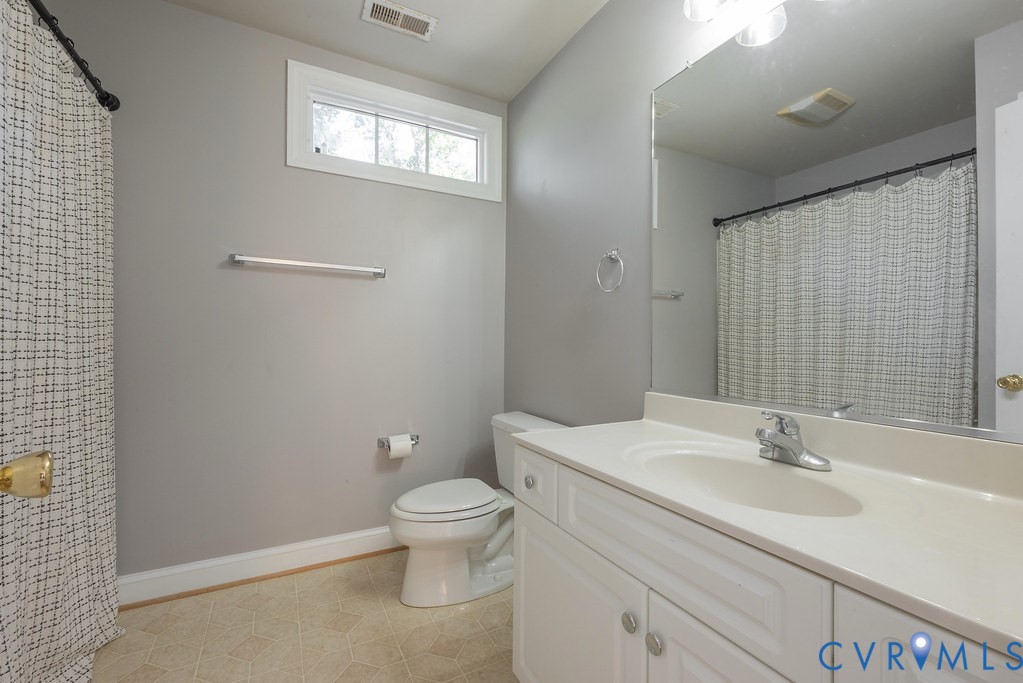 15438 West Patrick Henry Road Montpelier, VA 23192 - Photo 27 of 45 a bathroom with a sink toilet and vanity