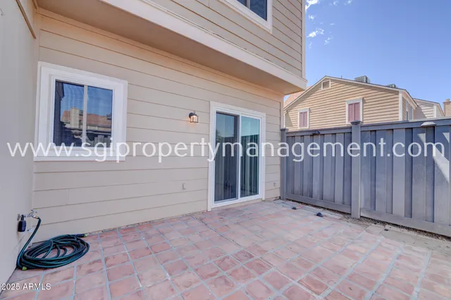 a view of a wooden fence