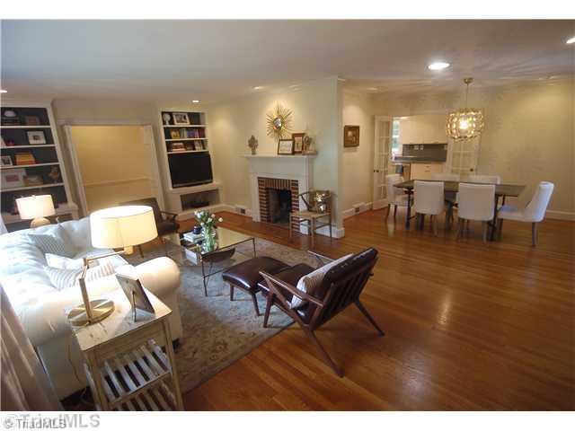3015 University Road Winston-Salem, NC 27104 - Photo 3 of 16 Living Room. open to DR