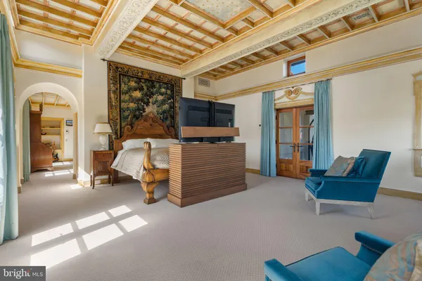 a backyard of a house with lots of green space and fog