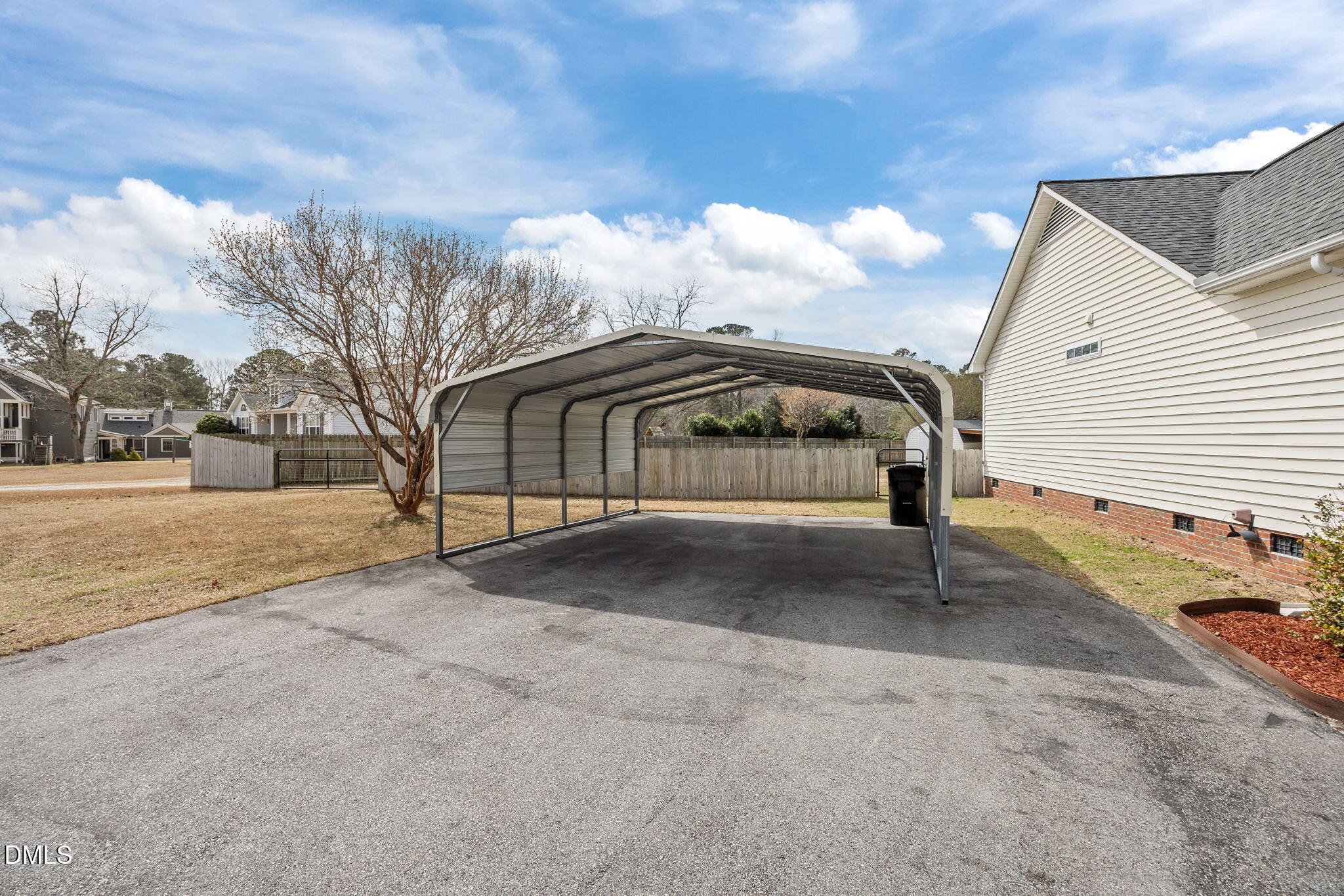 115 Edmondson Drive Willow Spring, NC 27592 - Photo 31 of 39 a view of backyard with large trees