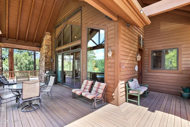 a view of porch with seating space