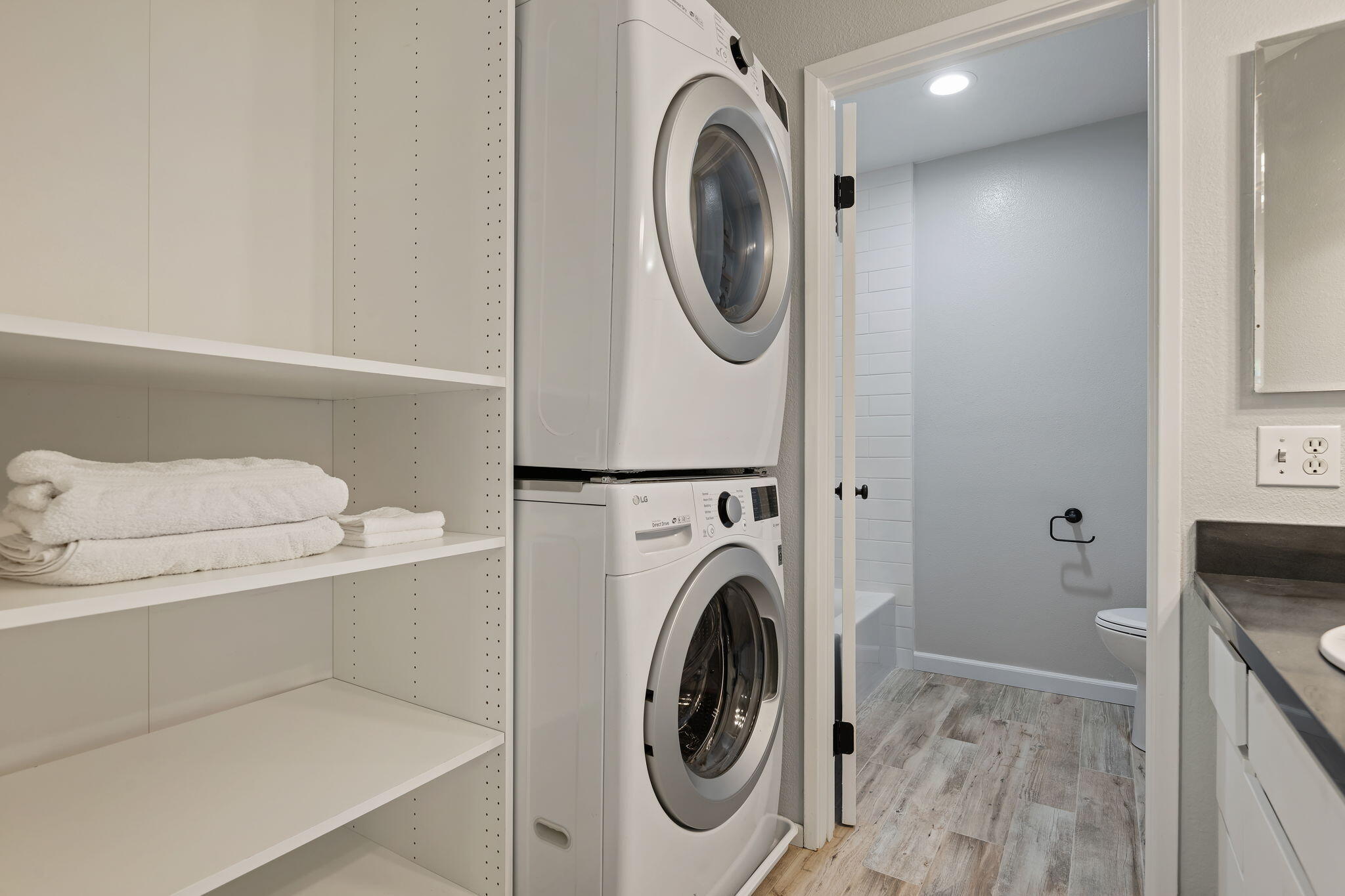5290 Overpass Road, Unit 10 Goleta, CA 93111 - Photo 16 of 26 a utility room with dryer and washer