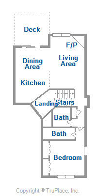 17730 West Core Road, Unit 2 FAIRWAY VILLAGE Sunriver, OR 97707 - Photo 30 of 30 floorplan-main level-45807-2_120261