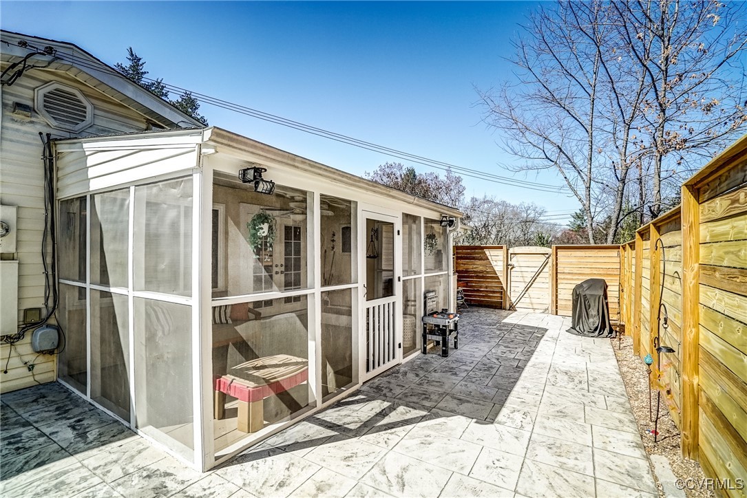 2124 Tarleton Drive Charlottesville, VA 22901 - Photo 37 of 45 a view of a porch with wooden floor and fence