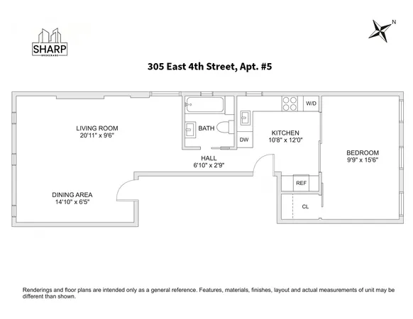 $1,190,000 | 305 East 4th Street, Unit 5 | East Village