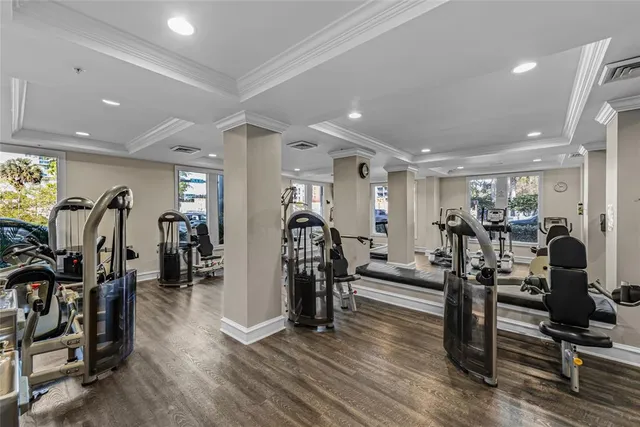 a view of a city with tall buildings