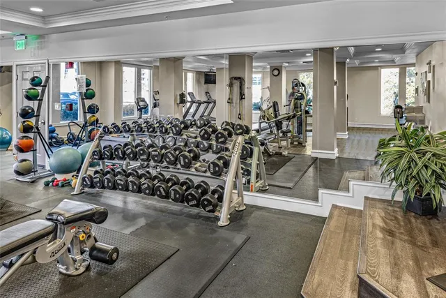 a view of a city with tall buildings