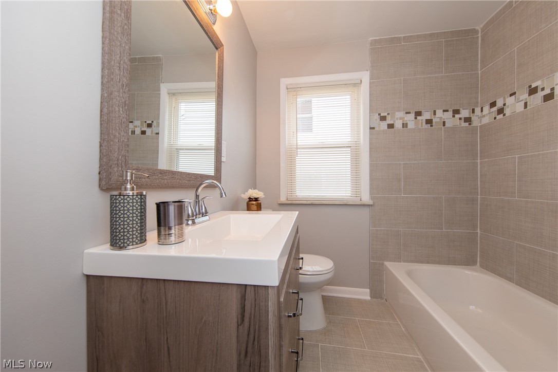 4238 Stonehaven Road Cleveland, OH 44121 - Photo 14 of 25 The remodeled Main Bathroom, located on the first floor