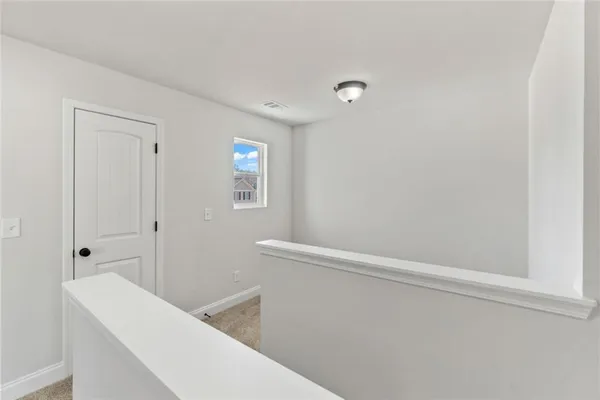 a view of hallway with window