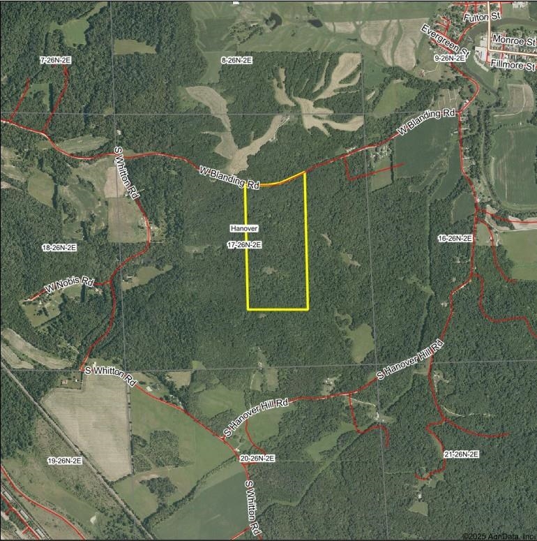 78-acres Tbd West Blanding Road Hanover, IL 61041 - Photo 35 of 39 an aerial view of a house