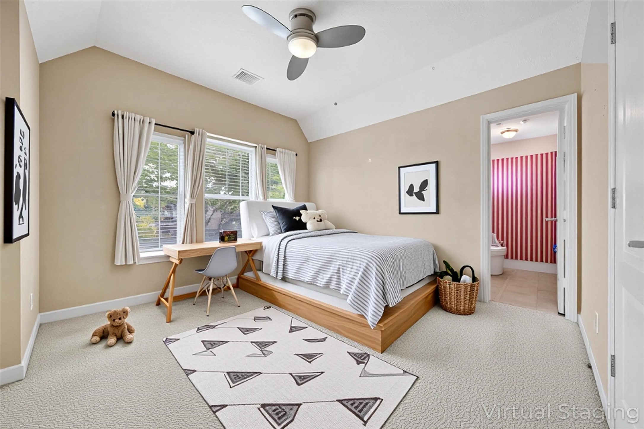 6530 Monte Bello Ridge Lane Houston, TX 77041 - Photo 27 of 43 a bed room with a bed and a couch