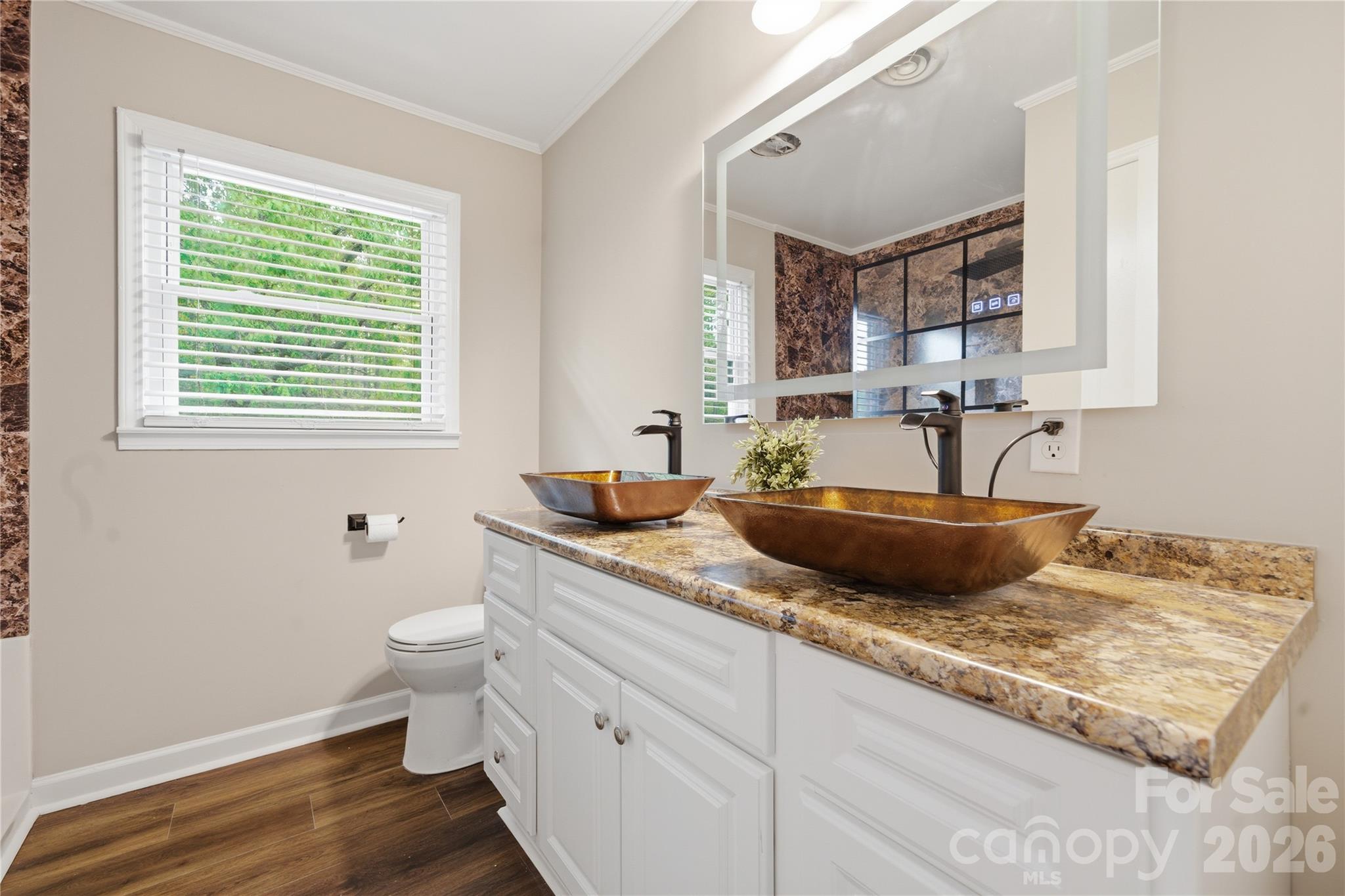 3285 Douglas Way Lane Lancaster, SC 29720 - Photo 17 of 44 a bathroom with a granite countertop sink and a mirror