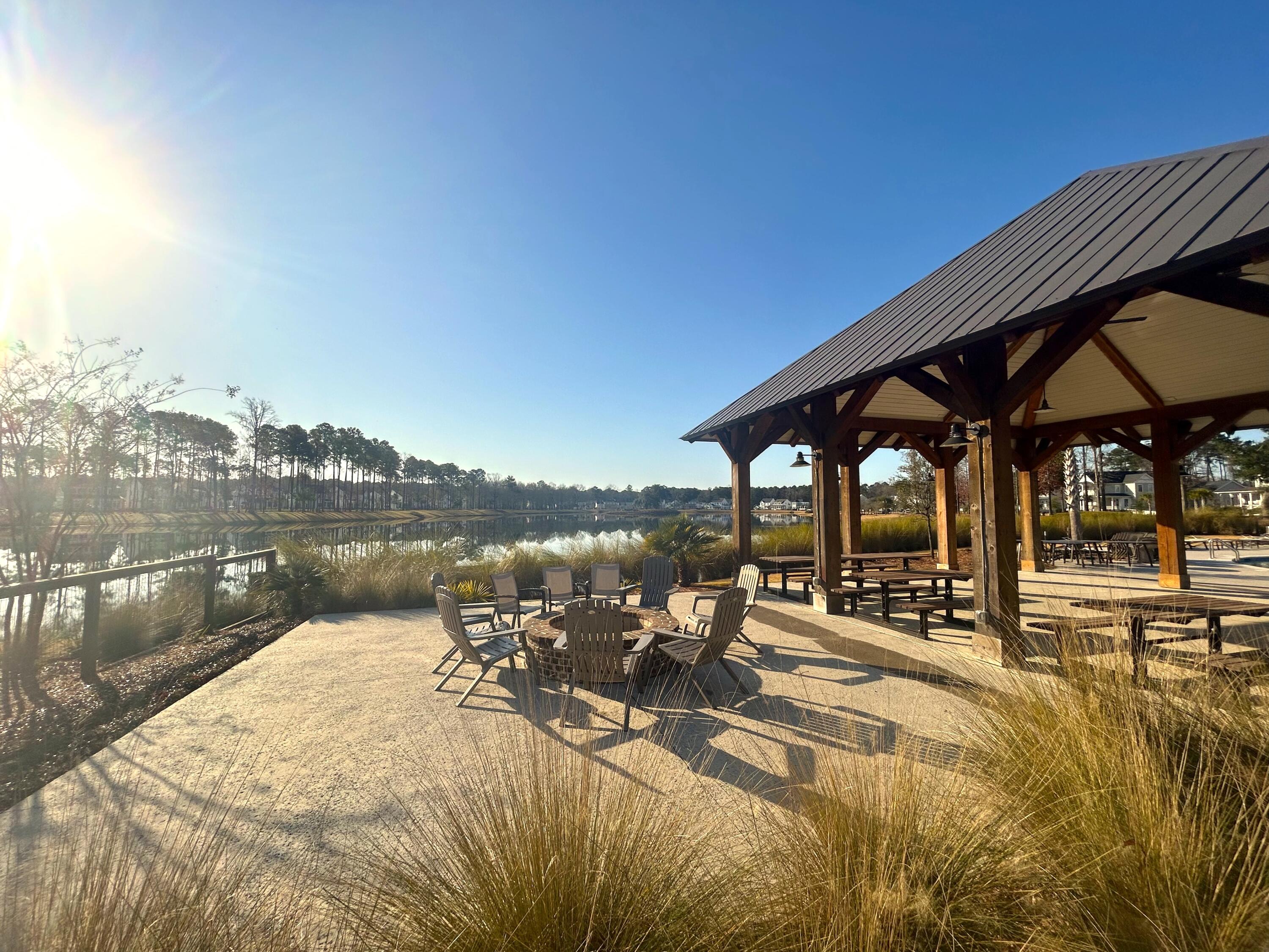 3849 Delinger Drive Mount Pleasant, SC 29429 - Photo 50 of 64 Fire pit at Pavilion overlooking lake