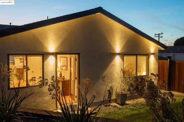 a view of living room with a large window