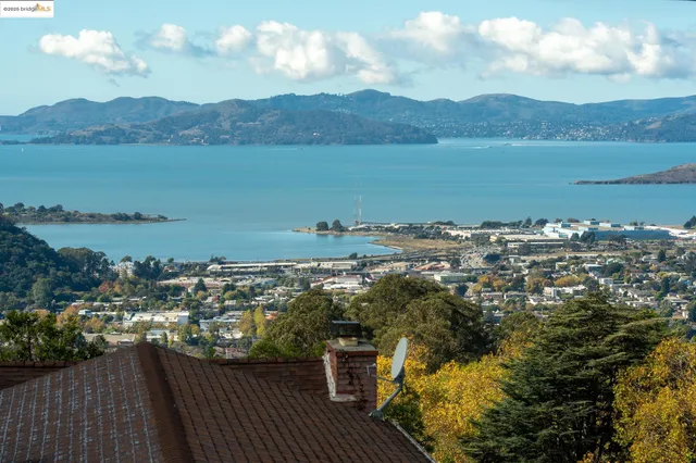 a view of lake and mountain