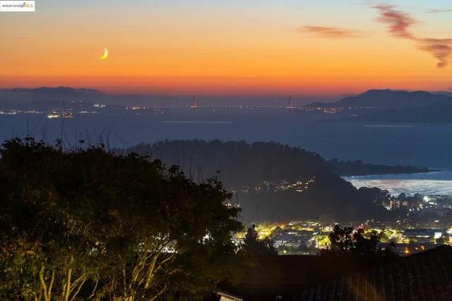 a view of city and mountain