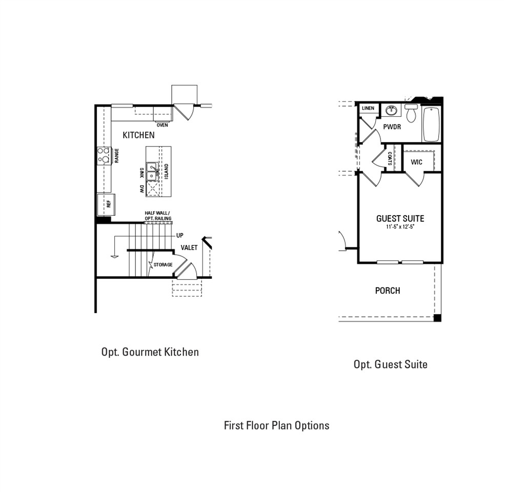 This home has the Gourmet Kitchen Option and a first Floor Guest Suite with tile shower. This home is the mirror image of this floorplan. Gourmet Kitchen & Down Guest Suite