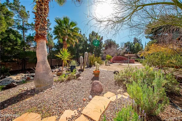 a view of outdoor space with garden