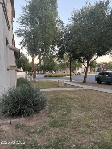 a view of road with trees