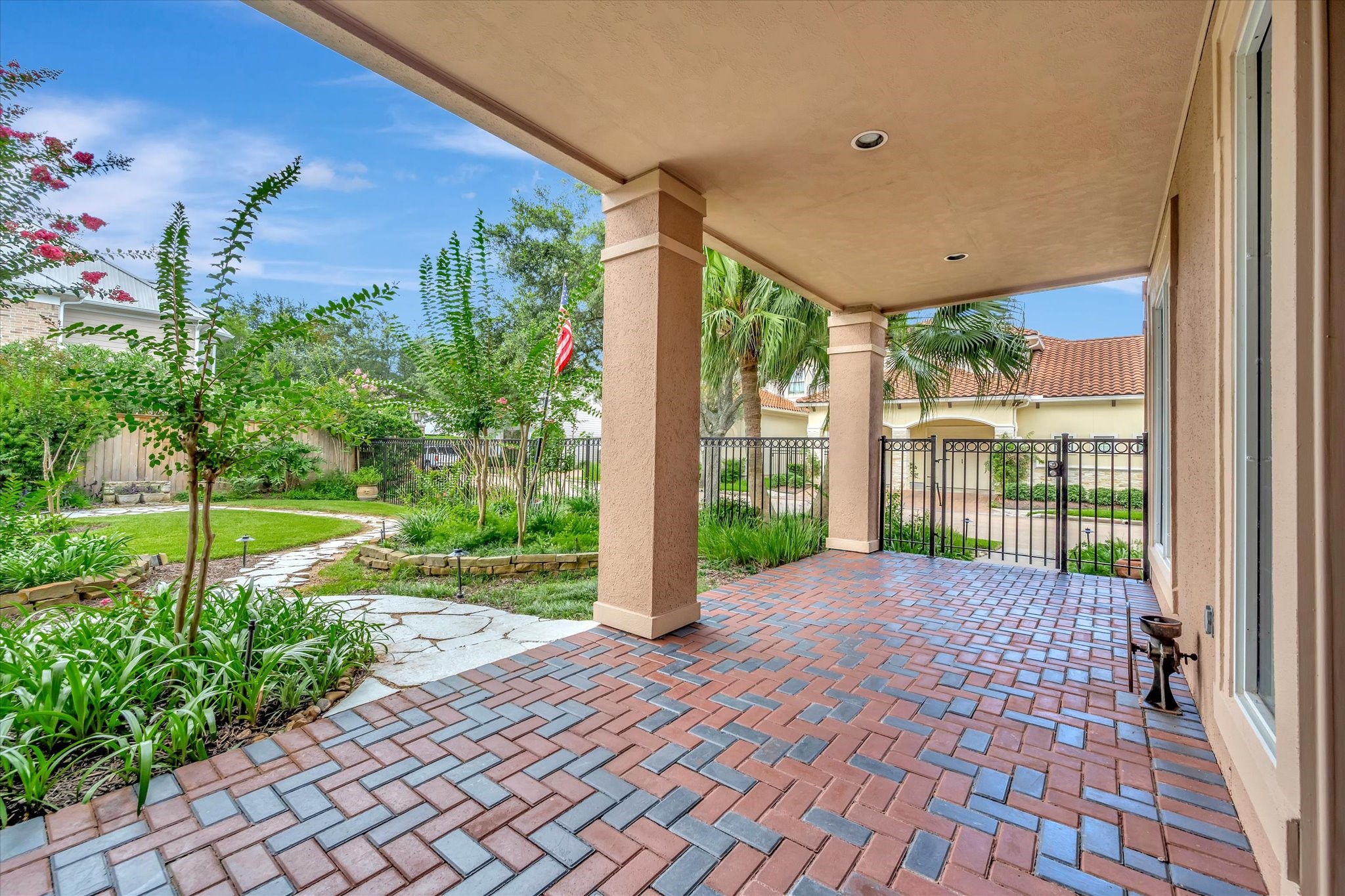 604 Harborside Way Kemah, TX 77565 - Photo 9 of 46 GATED GUEST ENTRY WITH PAVERED WALKWAY.