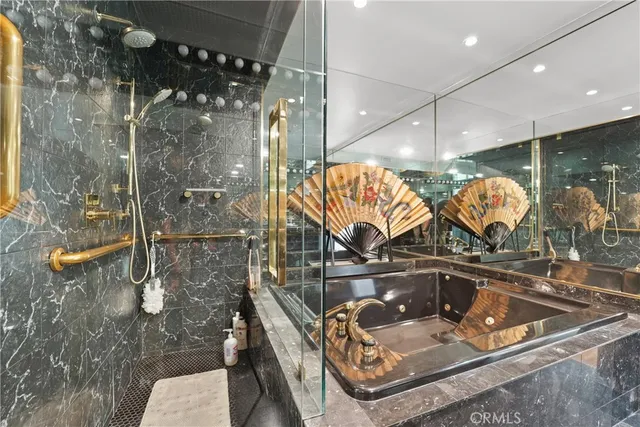 a room with table and chairs