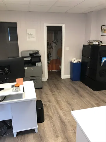 a view of a car in garage