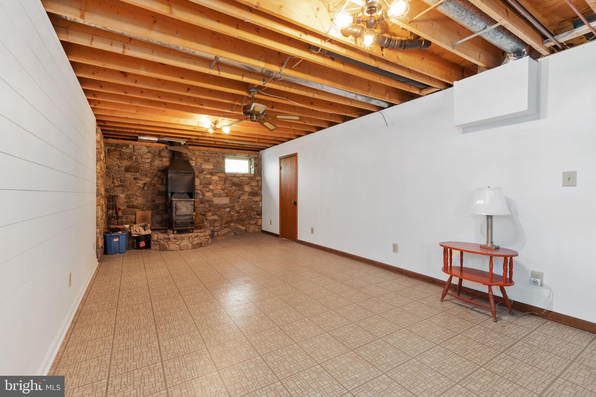 286 Ebenezer Road Bluemont, VA 20135 - Photo 22 of 49 Lower level rec room with wood stove.