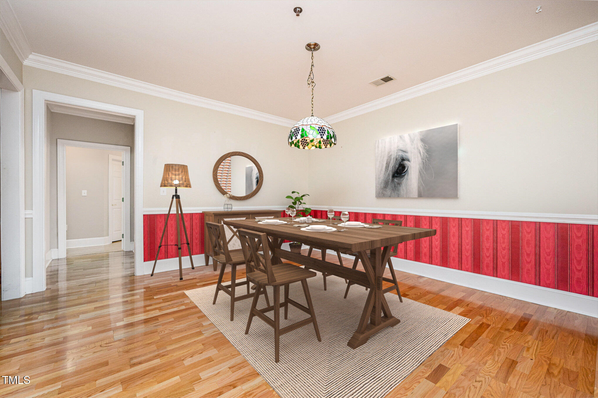 Lovely separate dining room w/ hardwoods
