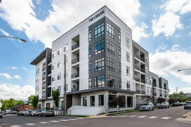 a front view of a building